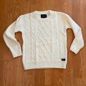 Cable Sweater by Obey sz Small Winter White